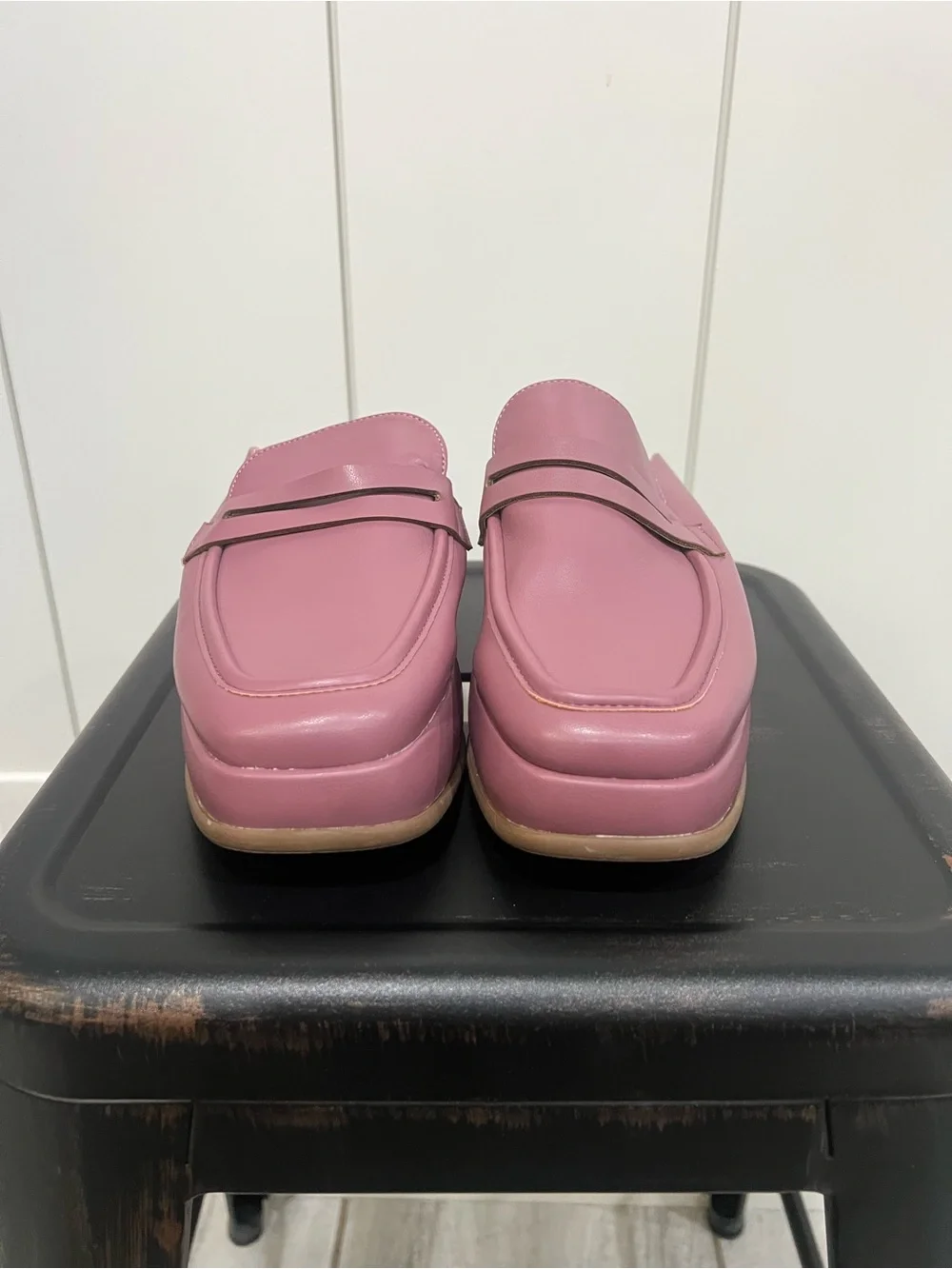 Women's Mauve Platform Loafer Flats